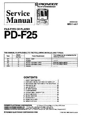 Сервисная инструкция Pioneer PD-F25 ― Manual-Shop.ru