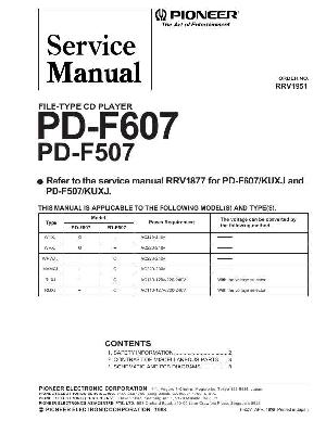 Сервисная инструкция Pioneer PD-F507, PD-F607 ― Manual-Shop.ru
