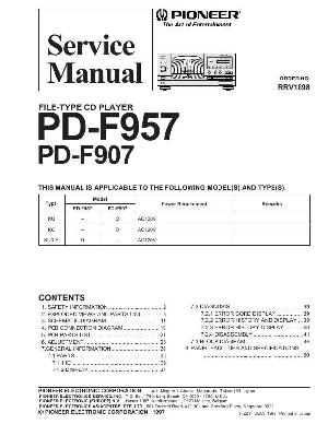 Service manual Pioneer PD-F907, PD-F957 ― Manual-Shop.ru