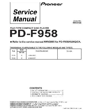 Service manual Pioneer PD-F958 ― Manual-Shop.ru