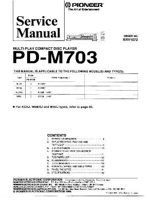 Service manual Pioneer PD-M703 ― Manual-Shop.ru