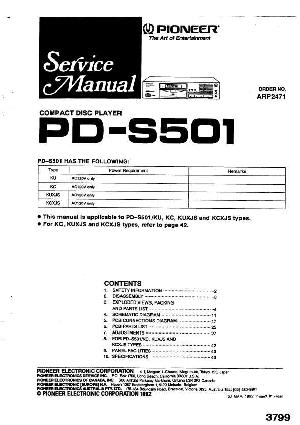 Сервисная инструкция Pioneer PD-S501 ― Manual-Shop.ru