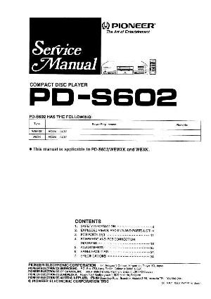 Сервисная инструкция Pioneer PD-S602 ― Manual-Shop.ru