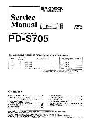 Сервисная инструкция Pioneer PD-S705 ― Manual-Shop.ru