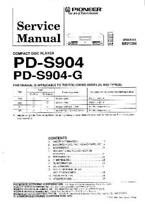 Service manual Pioneer PD-S904G ― Manual-Shop.ru