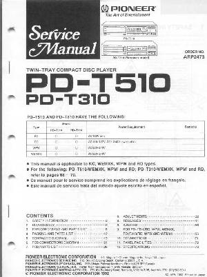 Сервисная инструкция Pioneer PD-T310, PD-T510 ― Manual-Shop.ru