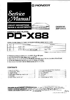 Сервисная инструкция Pioneer PD-X88 ― Manual-Shop.ru