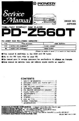 Service manual Pioneer PD-Z560T ― Manual-Shop.ru