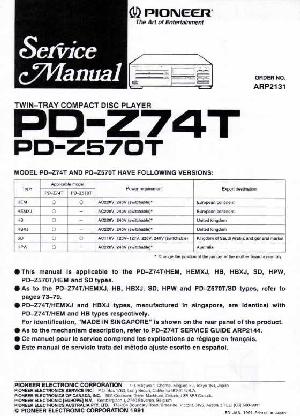 Сервисная инструкция Pioneer PD-Z74T, PD-Z570T ― Manual-Shop.ru