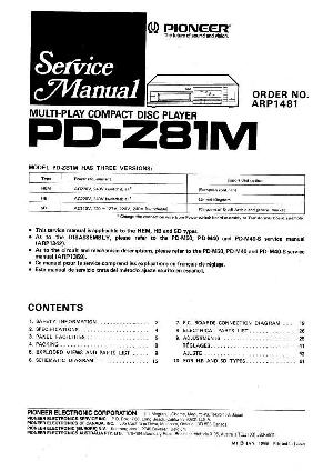 Сервисная инструкция Pioneer PD-Z81M ― Manual-Shop.ru