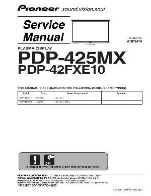 Service manual Pioneer PDP-425MX, PDP-42FXE10 ― Manual-Shop.ru