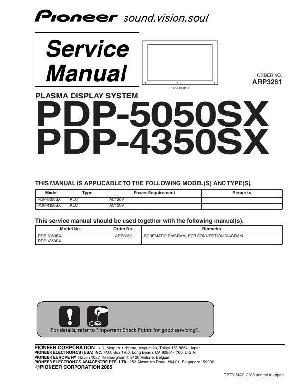 Сервисная инструкция Pioneer PDP-4350SX, PDP-5050SX ― Manual-Shop.ru