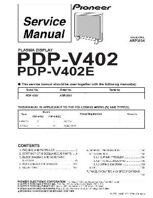 Сервисная инструкция Pioneer PDP-V402E ― Manual-Shop.ru