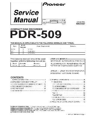 Сервисная инструкция Pioneer PDR-509 ― Manual-Shop.ru