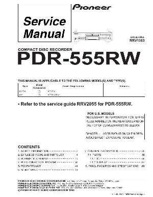 Service manual Pioneer PDR-555RW ― Manual-Shop.ru