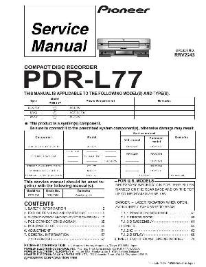 Сервисная инструкция Pioneer PDR-L77 ― Manual-Shop.ru