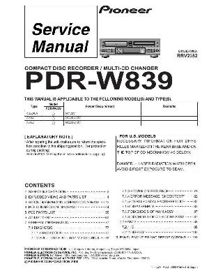 Service manual Pioneer PDR-W839 ― Manual-Shop.ru