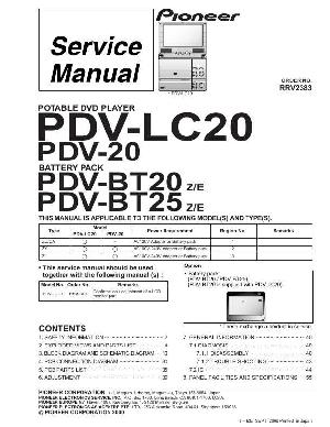 Сервисная инструкция Pioneer PDV-LC20 ― Manual-Shop.ru