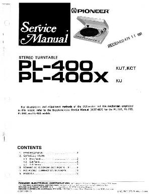 Сервисная инструкция Pioneer PL-400 ― Manual-Shop.ru