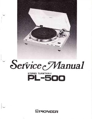Сервисная инструкция Pioneer PL-500 ― Manual-Shop.ru