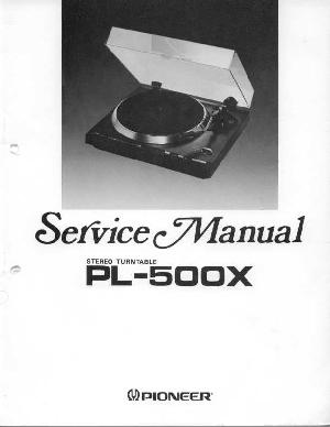 Service manual Pioneer PL-500X ― Manual-Shop.ru
