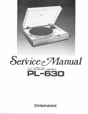 Сервисная инструкция Pioneer PL-630 ― Manual-Shop.ru
