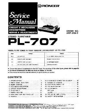 Сервисная инструкция Pioneer PL-707 ― Manual-Shop.ru