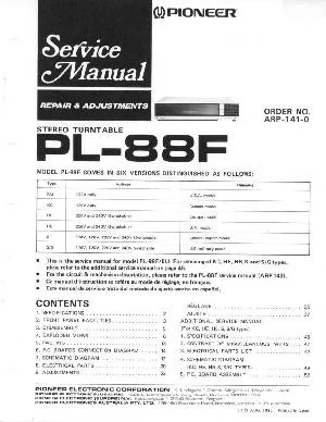 Service manual Pioneer PL-88F ― Manual-Shop.ru