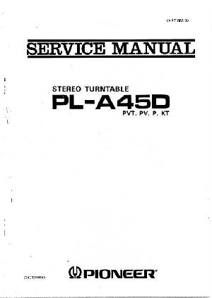Service manual Pioneer PL-A45D ― Manual-Shop.ru