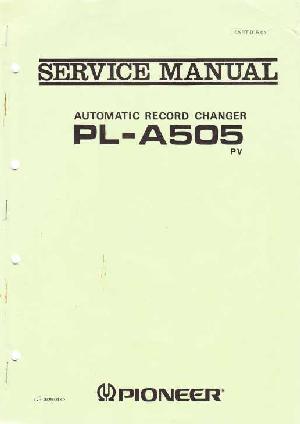 Service manual Pioneer PL-A505 ― Manual-Shop.ru