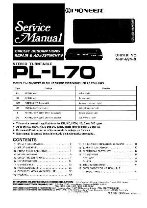 Service manual Pioneer PL-L70 ― Manual-Shop.ru
