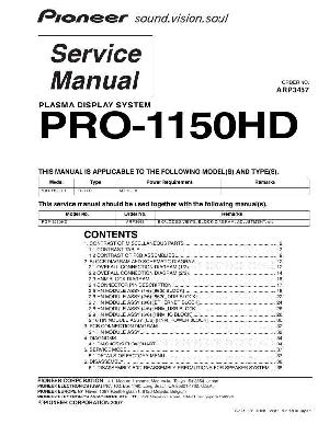 Service manual Pioneer PRO-1150HD ― Manual-Shop.ru