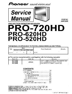 Сервисная инструкция Pioneer PRO-520HD, PRO-620HD, PRO-720HD ― Manual-Shop.ru