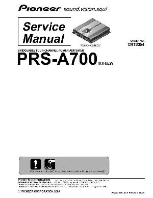 Сервисная инструкция Pioneer PRS-A700 ― Manual-Shop.ru