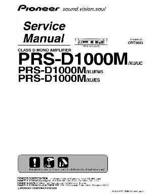 Service manual Pioneer PRS-D1000M ― Manual-Shop.ru