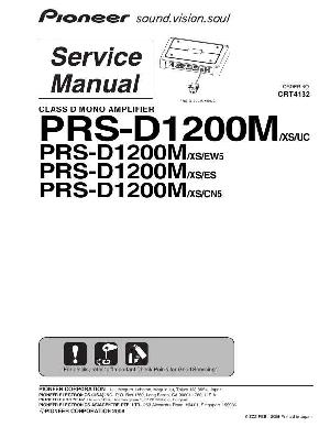 Сервисная инструкция Pioneer PRS-D1200M ― Manual-Shop.ru