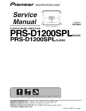Service manual Pioneer PRS-D1200SPL ― Manual-Shop.ru