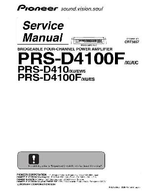 Сервисная инструкция Pioneer PRS-D410, PRS-D4100F ― Manual-Shop.ru