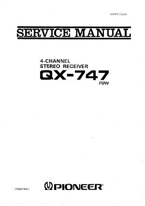 Сервисная инструкция Pioneer QX-747 ― Manual-Shop.ru