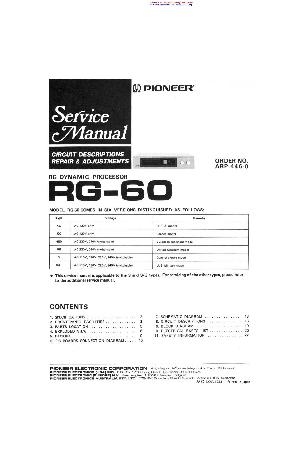 Сервисная инструкция Pioneer RG-60 ― Manual-Shop.ru
