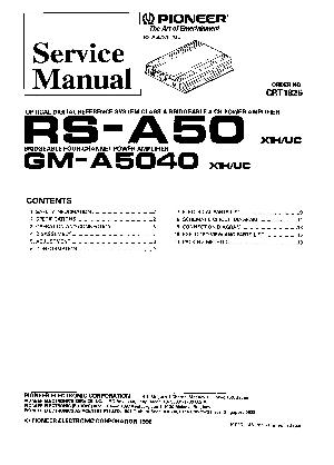 Сервисная инструкция Pioneer RS-A50, GM-A5040 ― Manual-Shop.ru