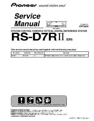 Сервисная инструкция Pioneer RS-D7RII ― Manual-Shop.ru