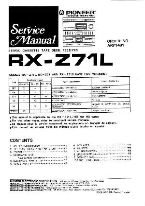 Сервисная инструкция Pioneer RX-Z71 ― Manual-Shop.ru