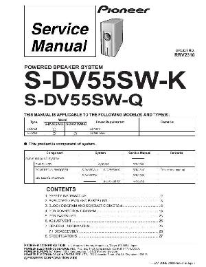 Сервисная инструкция Pioneer S-DV55SW ― Manual-Shop.ru