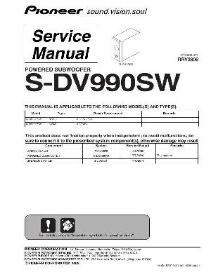Сервисная инструкция Pioneer S-DV990SW ― Manual-Shop.ru