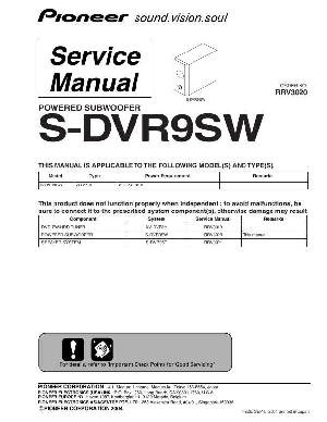 Сервисная инструкция Pioneer S-DVR9SW ― Manual-Shop.ru