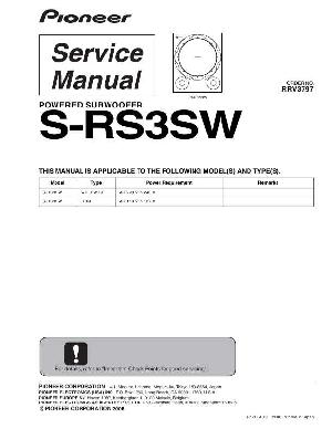Сервисная инструкция Pioneer S-RS3SW ― Manual-Shop.ru