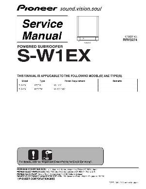 Сервисная инструкция Pioneer S-W1EX ― Manual-Shop.ru