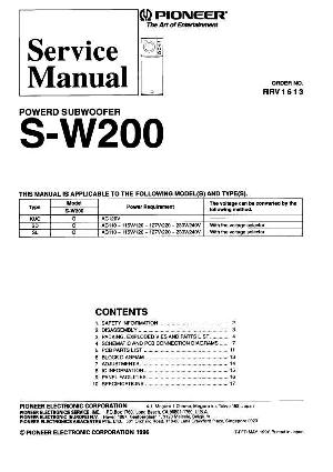 Сервисная инструкция Pioneer S-W200 ― Manual-Shop.ru