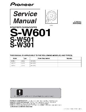 Сервисная инструкция Pioneer S-W301, S-W501, S-W601 ― Manual-Shop.ru